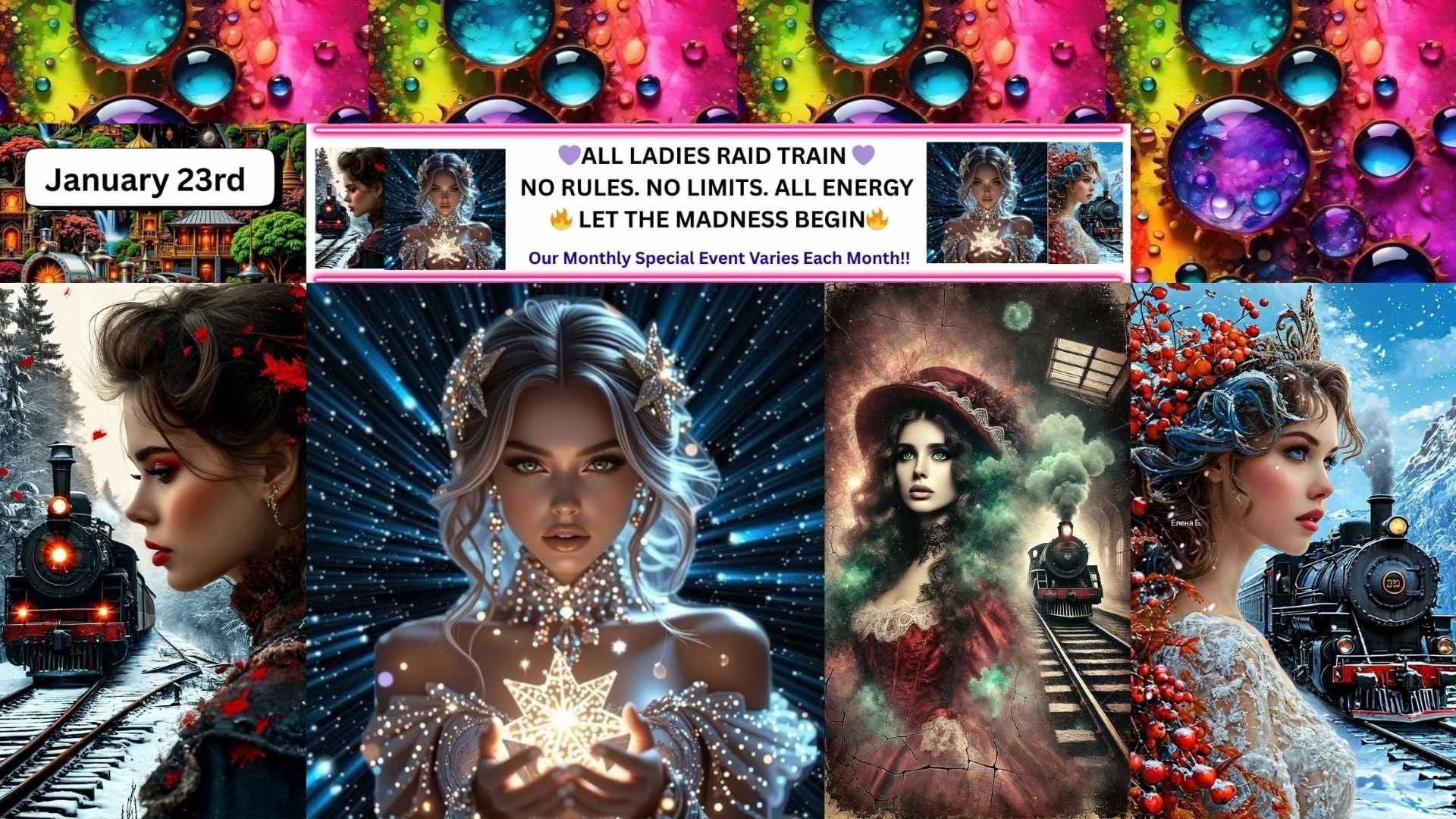 alt_header_🎪💥 EDM CIRCUS 2026 💥🎪 💜 ALL LADIES RAID TRAIN 💜 NO RULES. NO LIMITS. ALL ENERGY 🔥💃 EP 182 - LET THE MADNESS BEGIN🔥