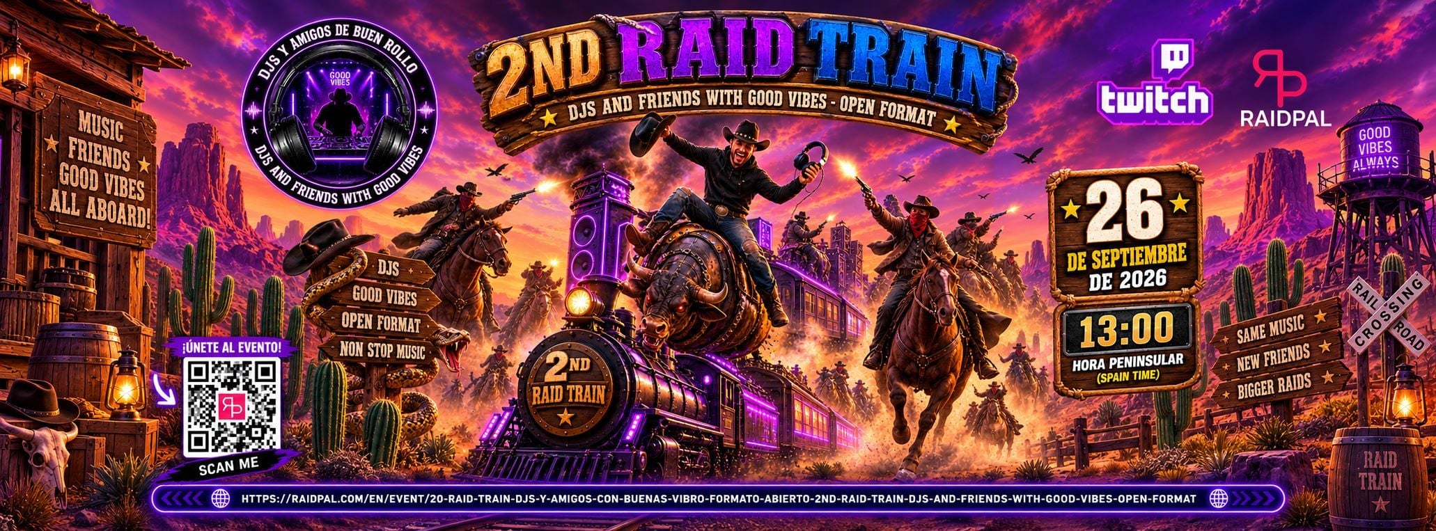 alt_header_ 2º RAID TRAIN - DJS Y AMIGOS CON BUEN ROLLO - FORMATO ABIERTO // 2nd RAID TRAIN - DJS AND FRIENDS WITH GOOD VIBES - OPEN FORMAT
