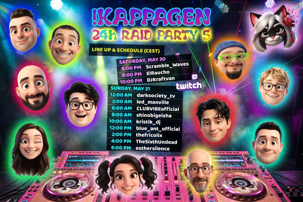 🎉🎧 **KAPPAGEN 24H RAID PARTY 5** 🎧🎉