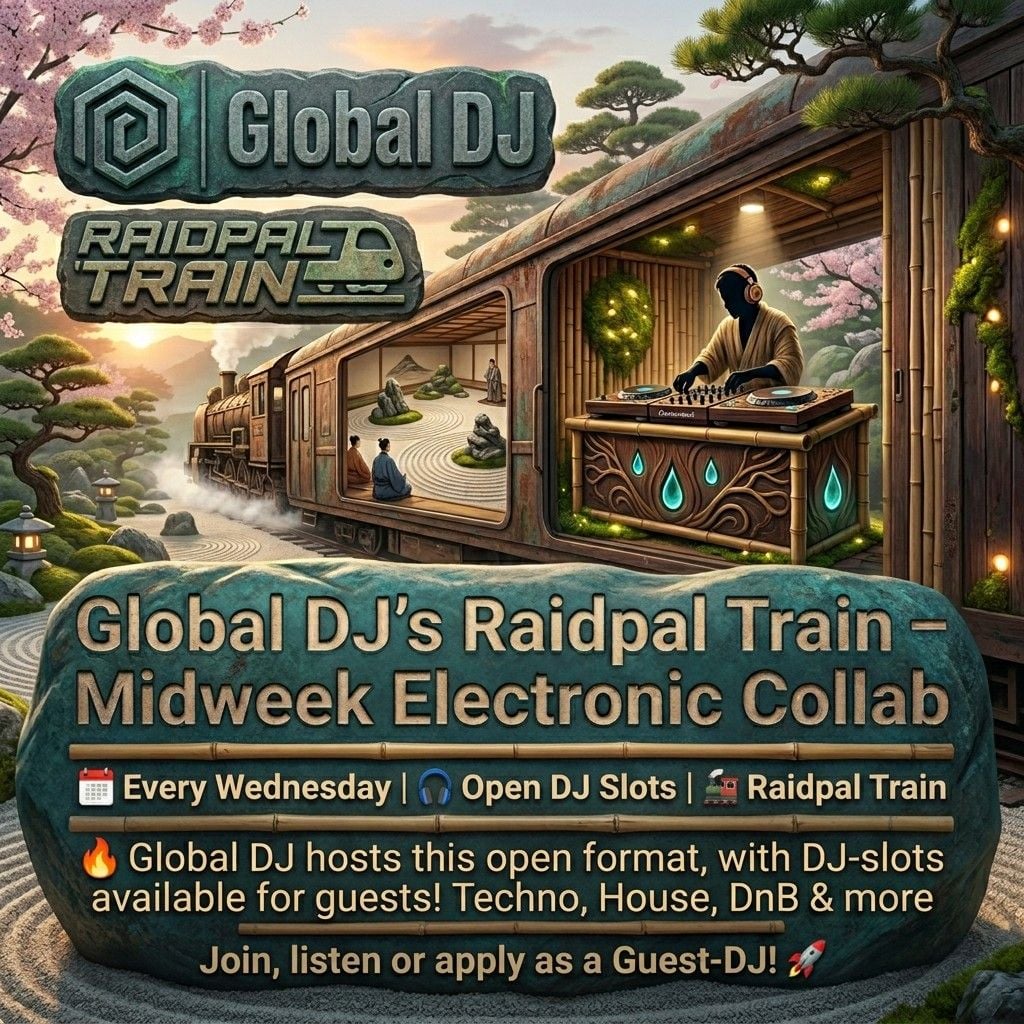 Midweek Electronic Collab | Global DJ’s Raidpal Train 🚂 | Open DJ Slots