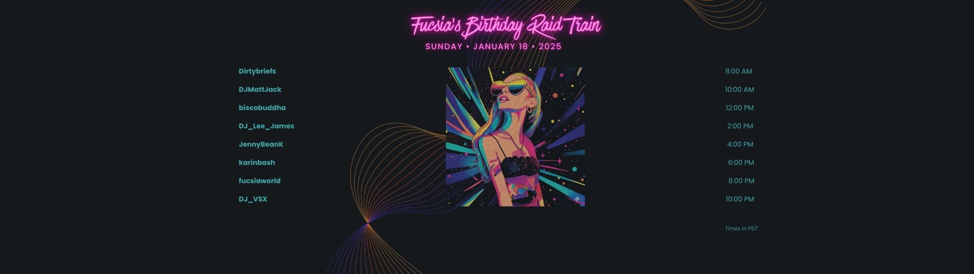 Fucsia's Birthday Raid Train