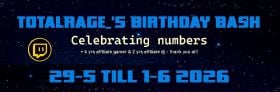 Celebrating Numbers - TotalRage_'s Birthday Bash